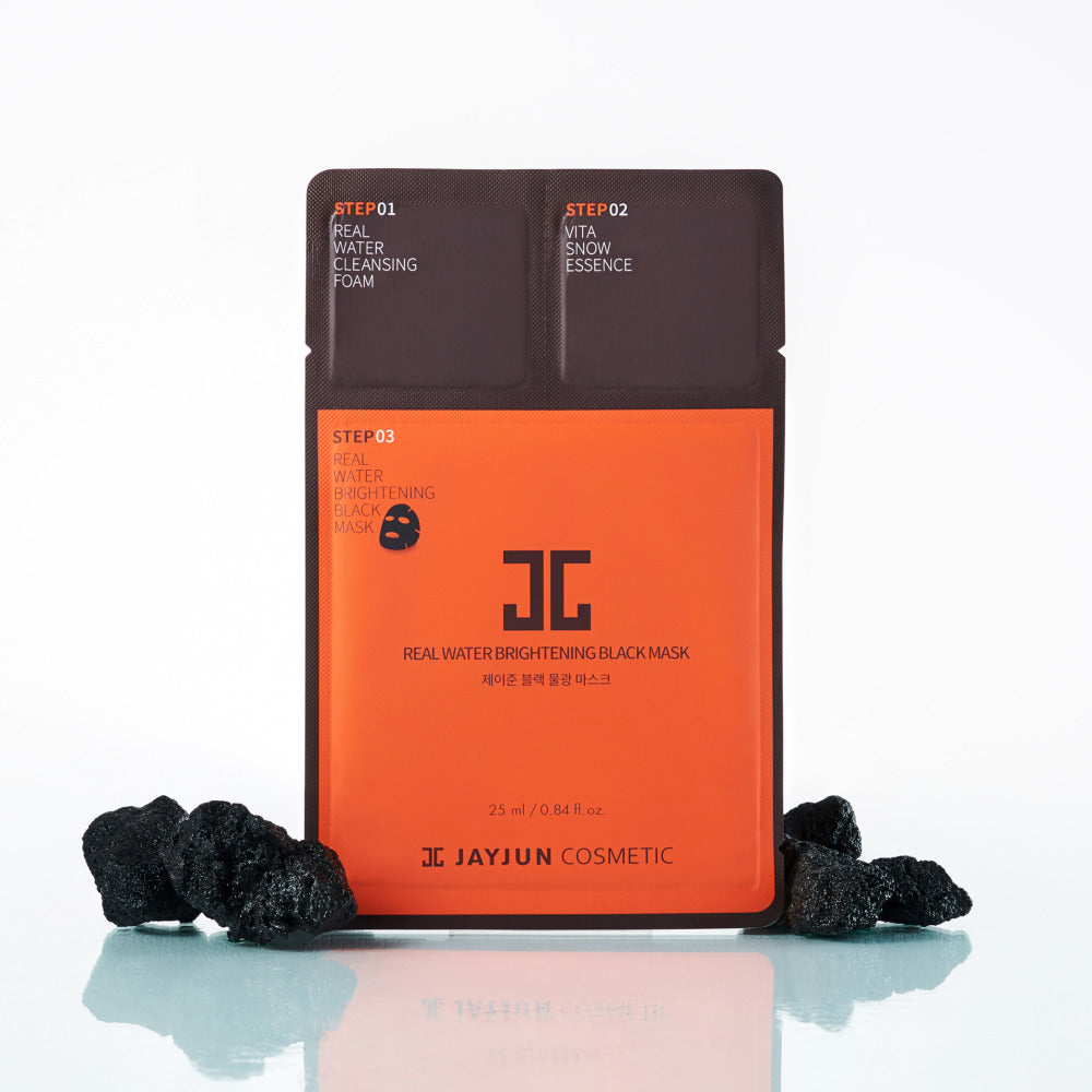 REAL WATER BRIGHTENING BLACK MASK 3 STEP - JAYJUN