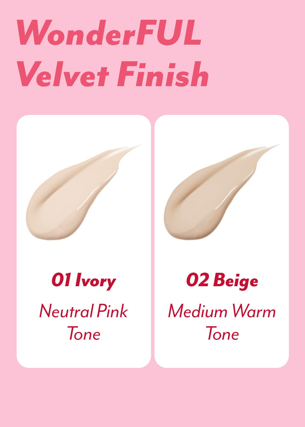WONDER VELVET LASTING CUSHION 02 BEIGE - I'M MEME