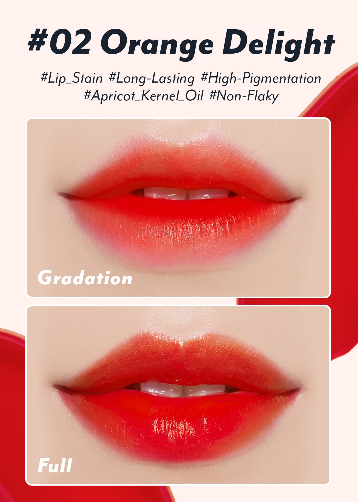 COLOR KEY RING WATER GEL TINT 02 ORANGE DELIGHT - I'M MEME