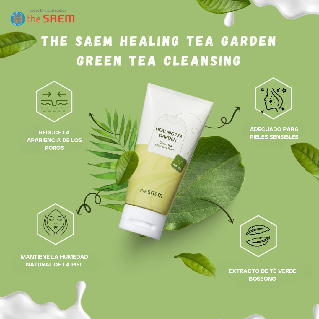 HEALING TEA GARDEN GREEN TEA CLEANSING FOAM - THE SAEM