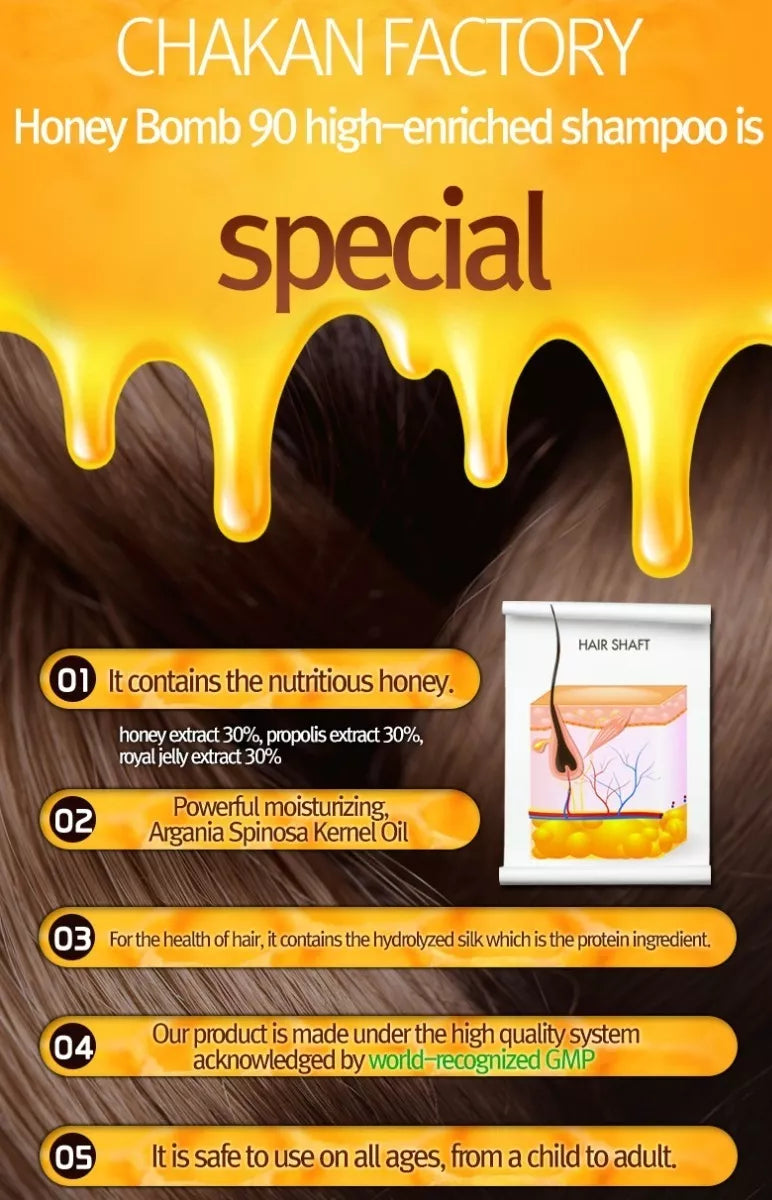 HONEY BOMB 90% SHAMPOO 1000 ML - CHAKAN