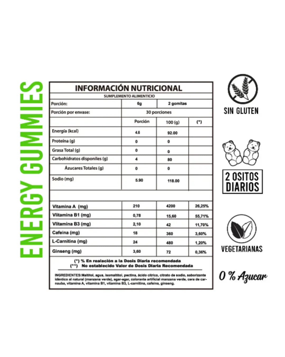 ENERGY GUMMIES X 60 - PERFECT BEAR