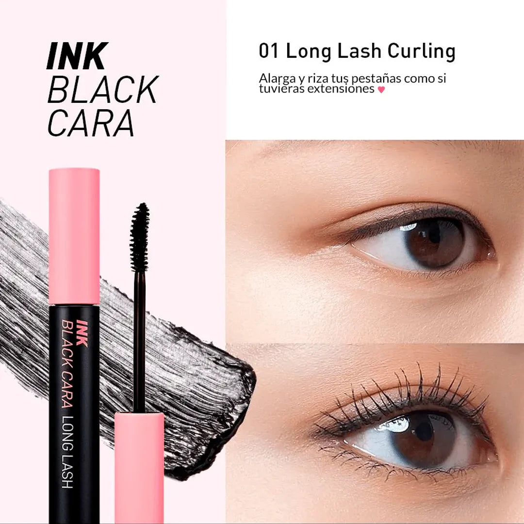 INK BLACK CARA 01 LONG LASH CURLING - PERIPERA