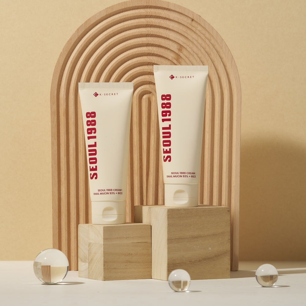 SEOUL1988 CREAM: SNAIL MUCIN 93% + RICE - KSECRET