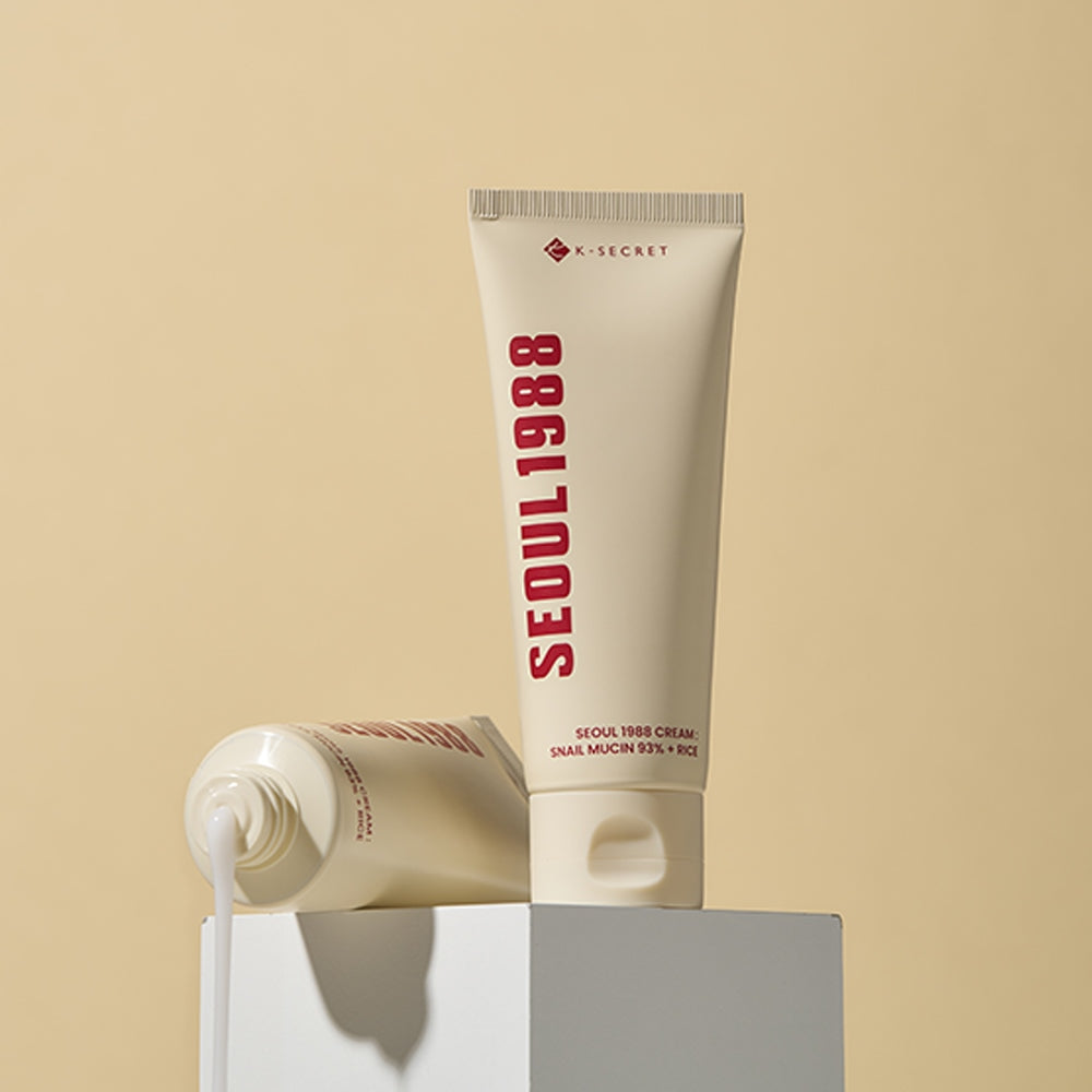 SEOUL1988 CREAM: SNAIL MUCIN 93% + RICE - KSECRET