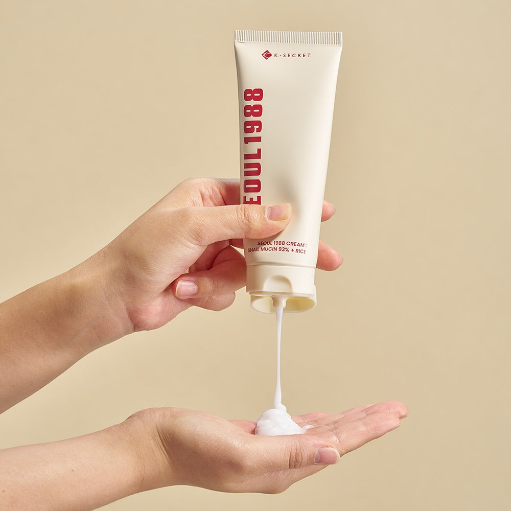 SEOUL1988 CREAM: SNAIL MUCIN 93% + RICE - KSECRET