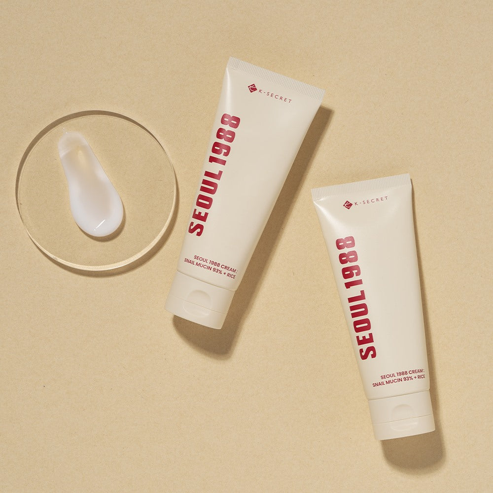 SEOUL1988 CREAM: SNAIL MUCIN 93% + RICE - KSECRET