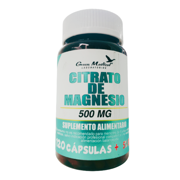 CITRATO DE MAGNESIO CAP 500 MG X 120 - GREEN MEDICAL