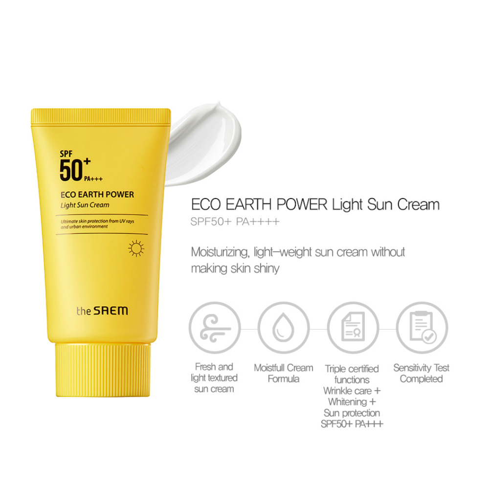 ECO EARTH POWER LIGHT SUN CREAM - THE SAEM