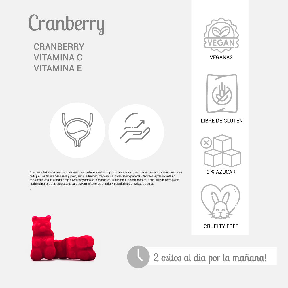CRANBERRY VITAMINAS GOMITAS X 60 UND - PERFECT BEAR