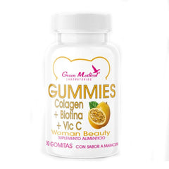 GUMMIES 30 GOMITAS SABOR MARACUYÁ - COLAGENO BIOTINA Y VITAMINA C