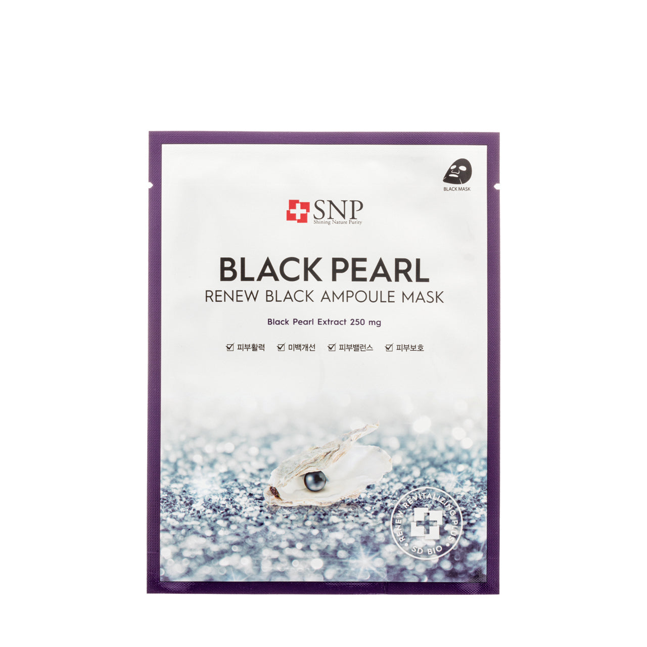 BLACK PEARL RENEW BLACK AMPOULE MASK SHEET - SNP