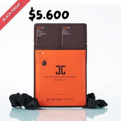 REAL WATER BRIGHTENING BLACK MASK 3 STEP - JAYJUN