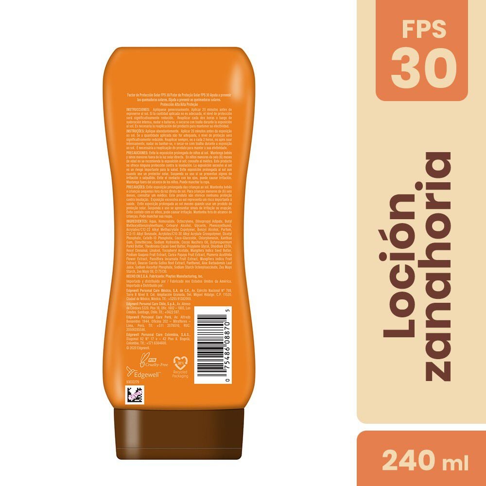 HAWAIIAN TROPIC FPS 30 CARROT LOCION PROTECTORA SOLAR DE ZANAHORIA.240ML