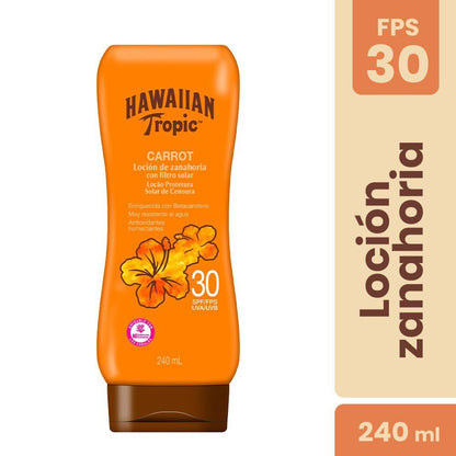 HAWAIIAN TROPIC FPS 30 CARROT LOCION PROTECTORA SOLAR DE ZANAHORIA.240ML