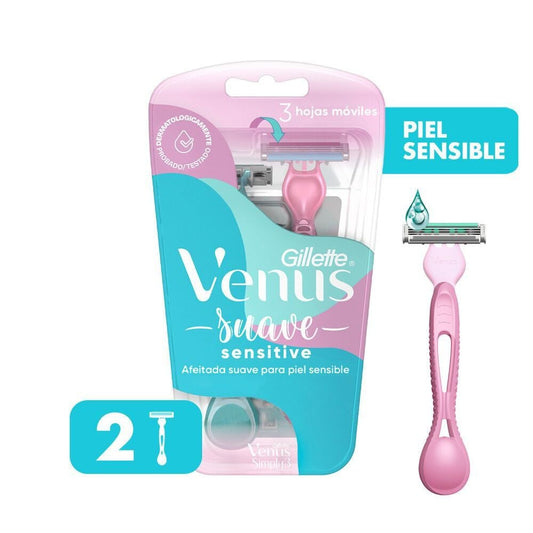 GILLETTE SIMPLY VENUS 3 MAQUINA DE AFEITAR DESECHABLE 3 HOJAS MUJER X2