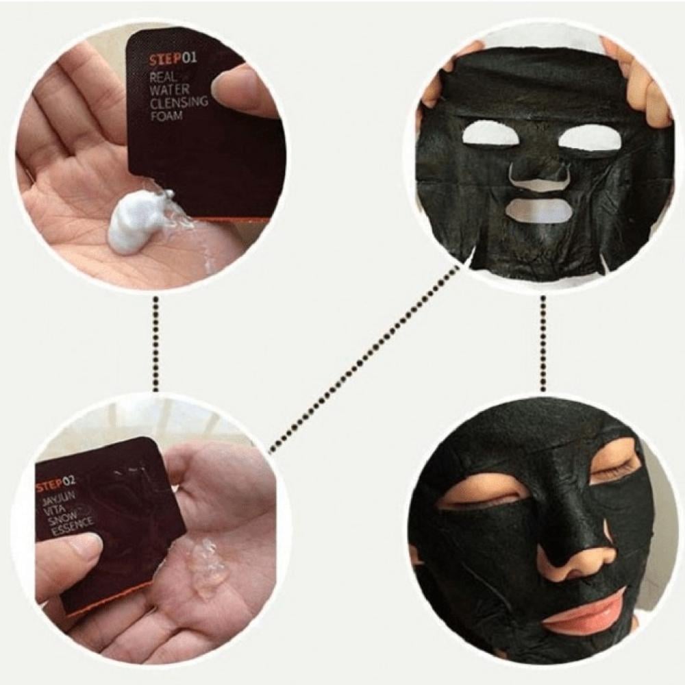 REAL WATER BRIGHTENING BLACK MASK 3 STEP - JAYJUN