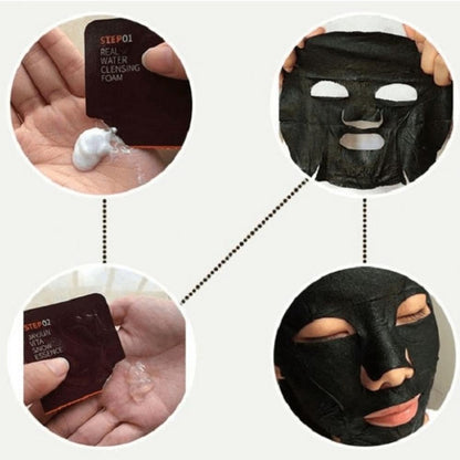 REAL WATER BRIGHTENING BLACK MASK 3 STEP - JAYJUN