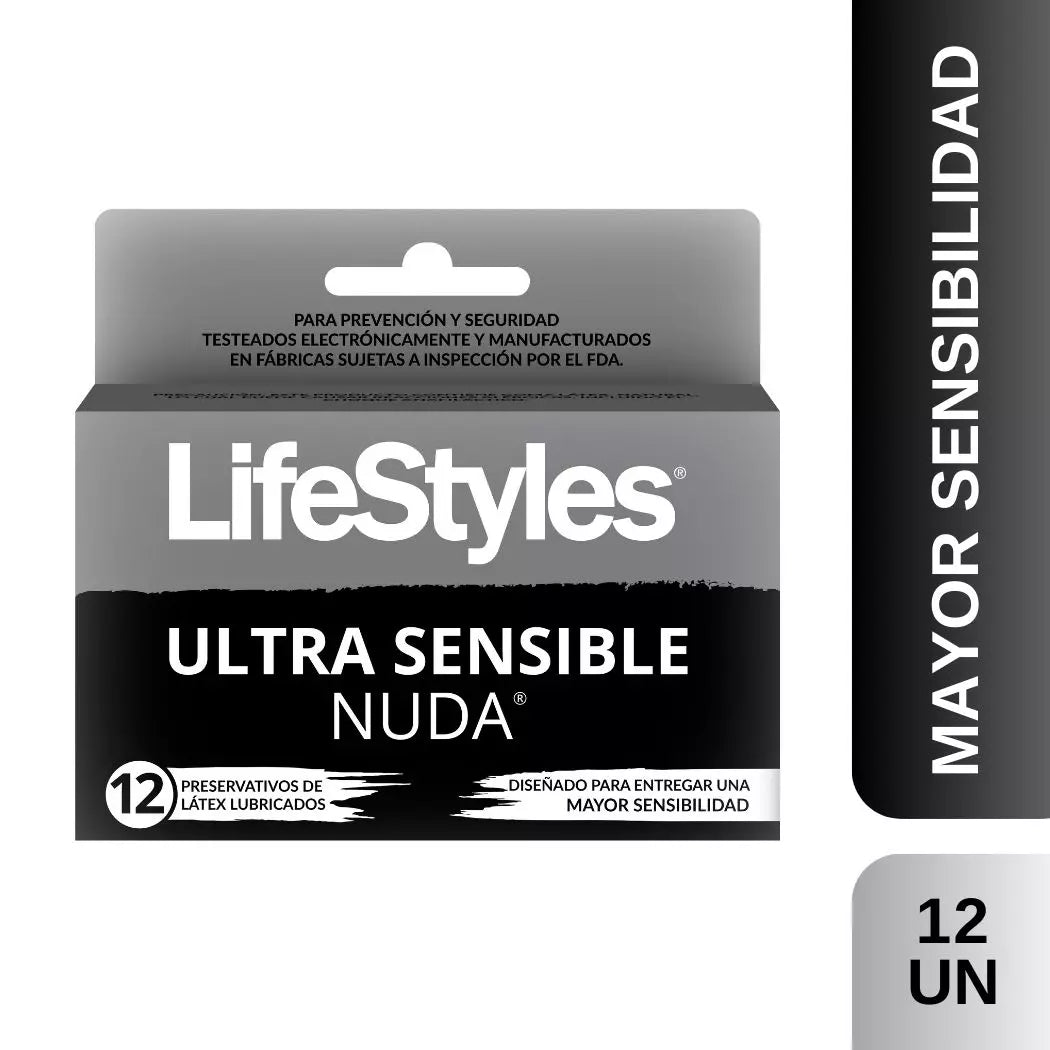 PRESERV LIFESTYLES NUDA ULTRA SENSIBLE X 12 (DM)