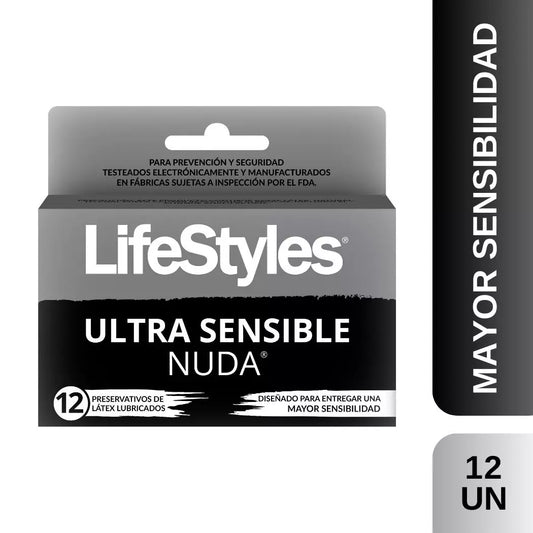PRESERV LIFESTYLES NUDA ULTRA SENSIBLE X 12 (DM)