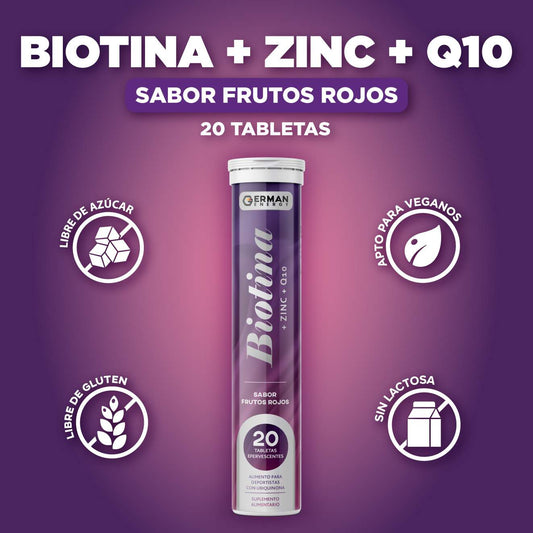 BIOTINA + ZINC + Q10 TAB EFE X 20 GERMAN ENERGY
