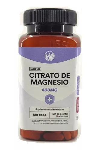 Citrato de magnesio 400 mg 120 cápsulas - NATURAL FARM