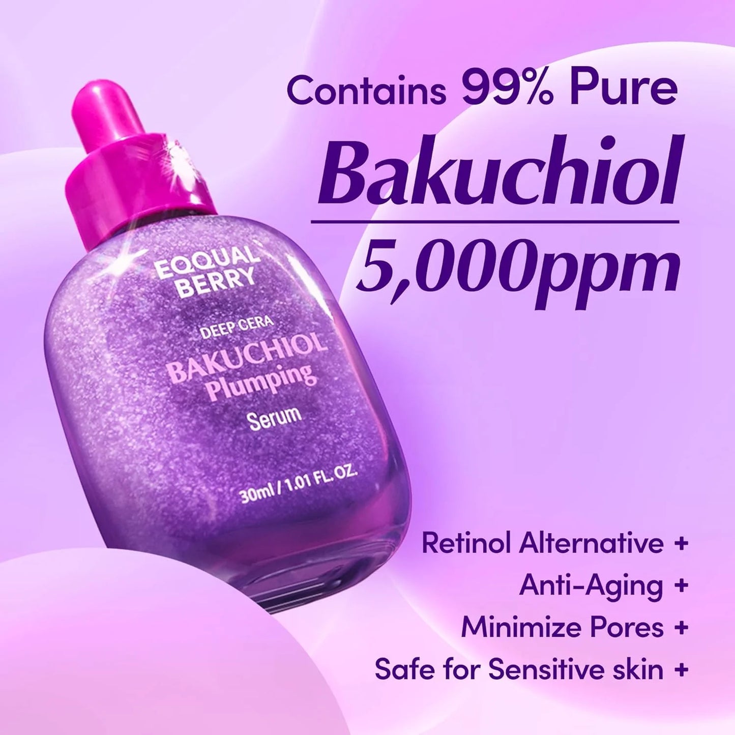 BAKUCHIOL PLUMPING SERUM - EQQUAL BERRY