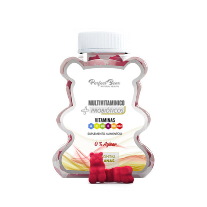 MULTIVITAMÍNICO + PROBIÓTICOS GOMITAS X 60 UND -  PERFECT BEAR