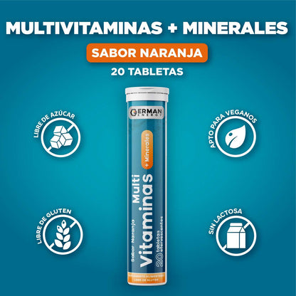 MULTIVITAMINAS + MINERALES TAB EFE X 20 GERMAN ENERGY