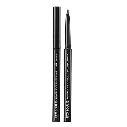 POWERPROOF SUPER SLIM EYELINER BK02 ASH BLACK - THE SAEM