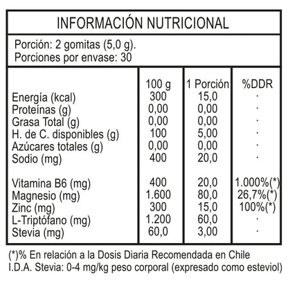 L-TRIPTOFANO + CITRATO DE MAGNESIO + COMPLEJO B GUMMIES X 60 UND - NUTRAZUL