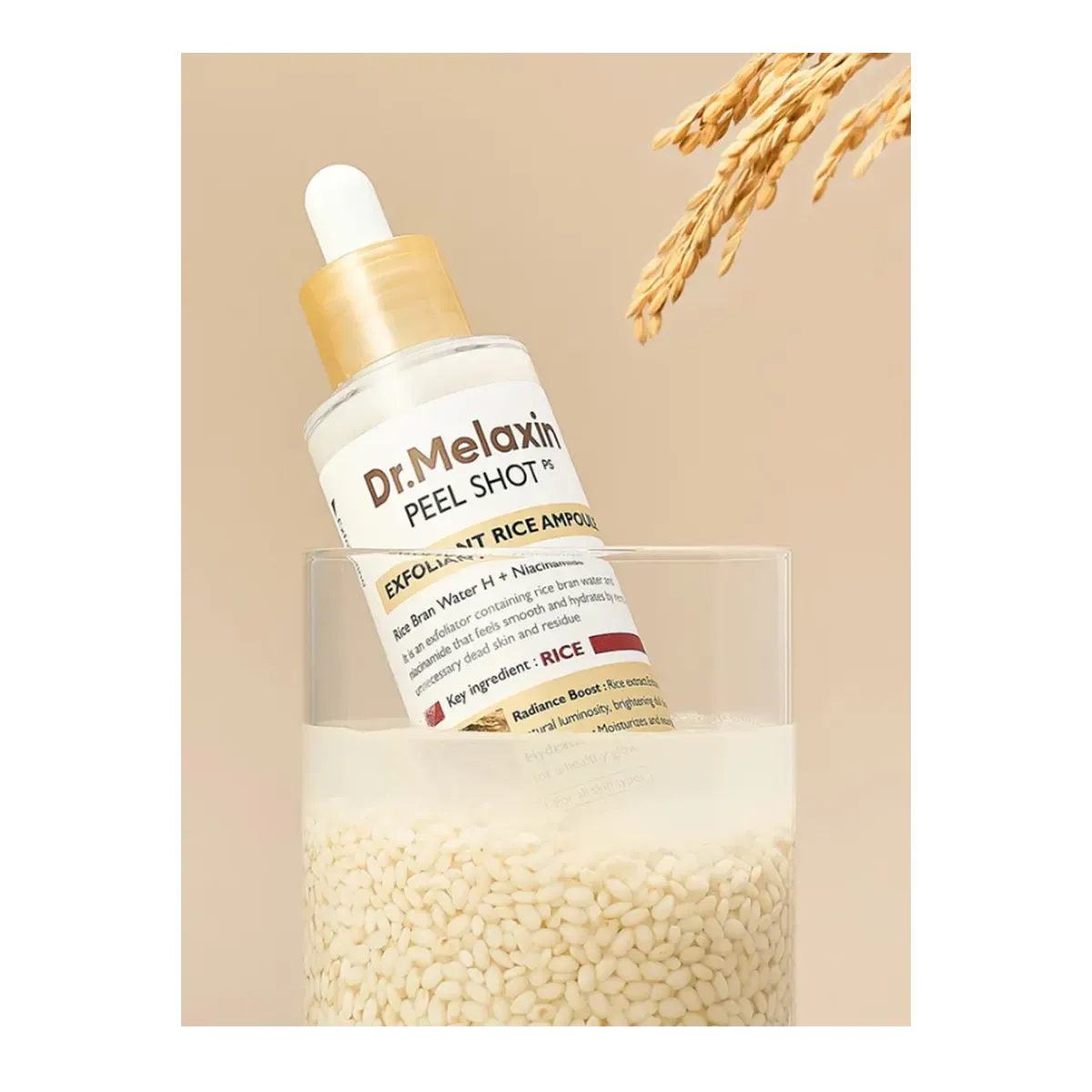 PEEL SHOT EXFOLIATING WHITE RICE AMPOULE - DR.MELAXIN