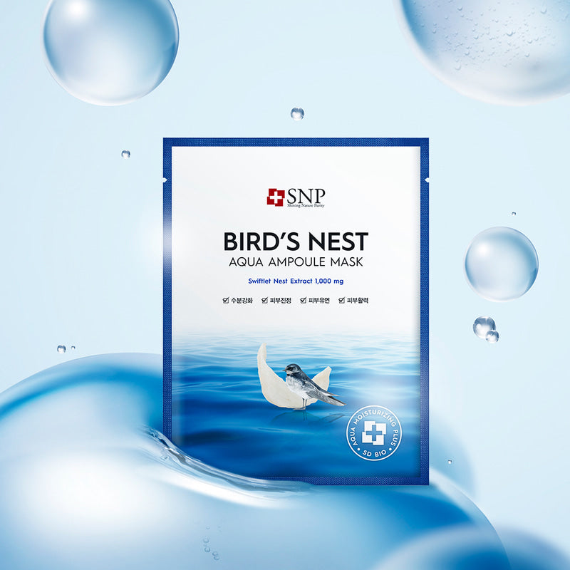 BIRDS NEST AQUA AMPOULE MASK SHEET - SNP