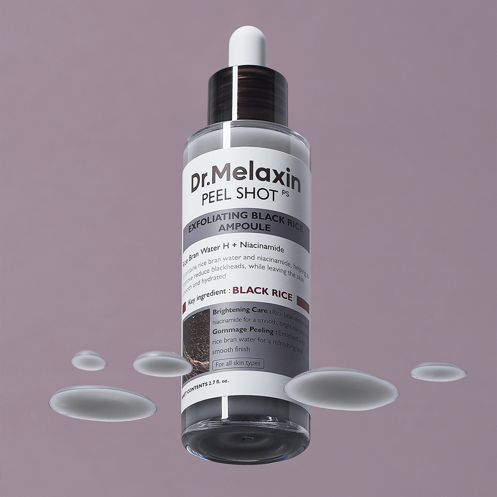 PEEL SHOT EXFOLIATING BLACK RICE AMPOULE - DR.MELAXIN