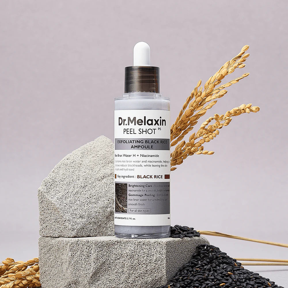 PEEL SHOT EXFOLIATING BLACK RICE AMPOULE - DR.MELAXIN