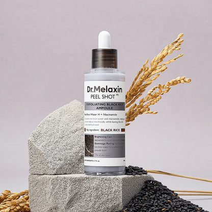 PEEL SHOT EXFOLIATING BLACK RICE AMPOULE - DR.MELAXIN