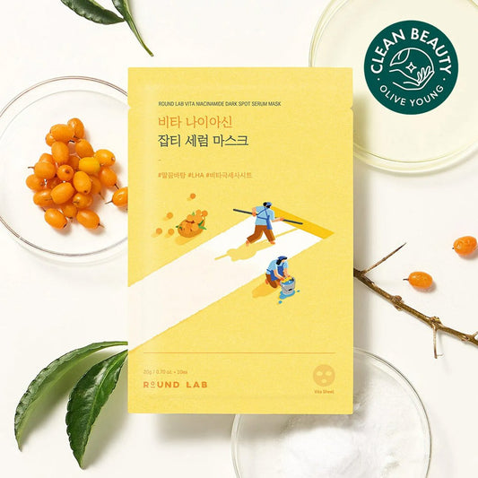 VITA NIACINAMIDE DARK SPOT SERUM MASK - ROUND LAB