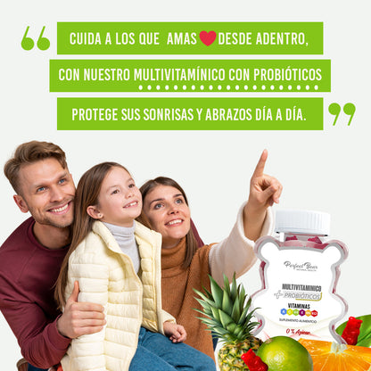 MULTIVITAMÍNICO + PROBIÓTICOS GOMITAS X 60 UND -  PERFECT BEAR