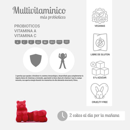 MULTIVITAMÍNICO + PROBIÓTICOS GOMITAS X 60 UND -  PERFECT BEAR