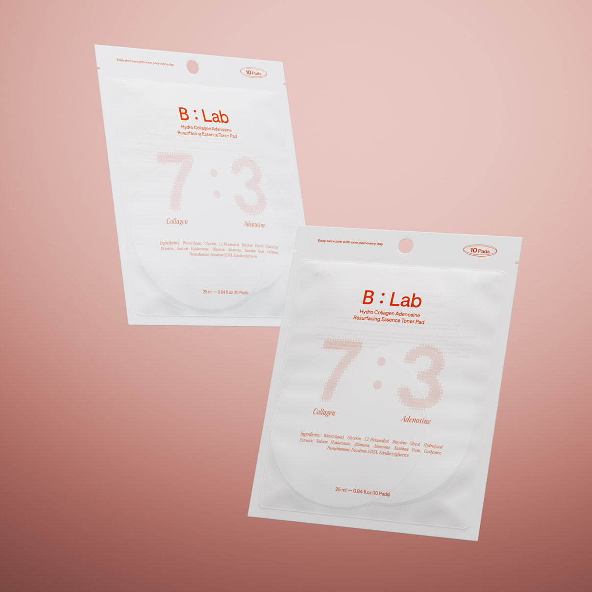 7:3 HYDRO COLLAGEN ADENOSINE RESURFACING ESSENCE TONER PAD 10 EA - B: LAB