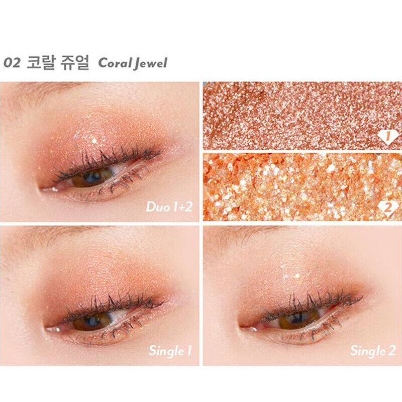 JEWEL TOPPING GLITTER DUO 02 CORAL JEWEL - I'M MEME