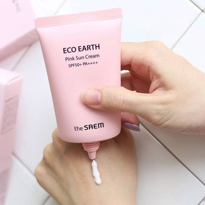 ECO EARTH POWER PINK SUN CREAM - THE SAEM