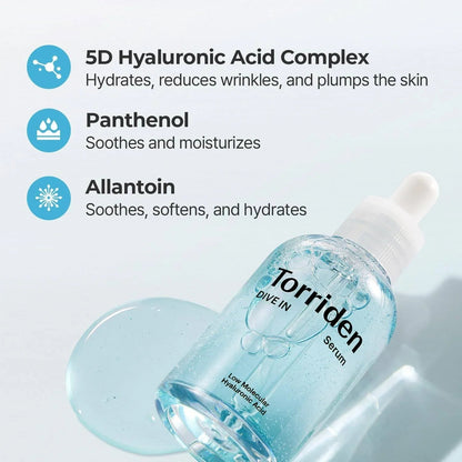 DIVE IN LOW MOLECULAR HYALURONIC ACID SERUM - TORRIDEN